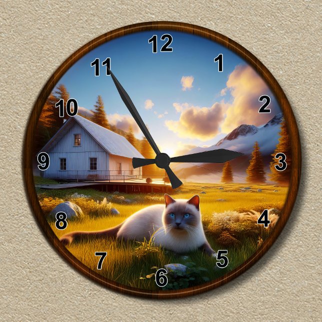 Customizable Mountain Cabin Clock Design (Creator Uploaded)