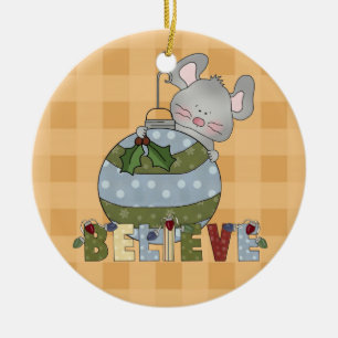 Customizable Mouse Believe Ornament