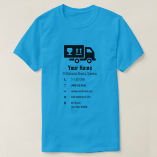 Customizable moving services truck blue T-Shirt