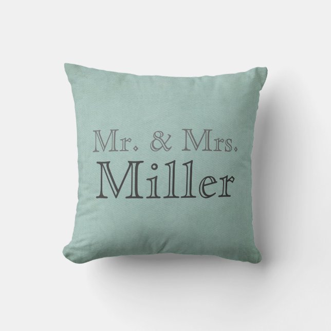 Customizable Mr. & Mrs. Pillow (Front)