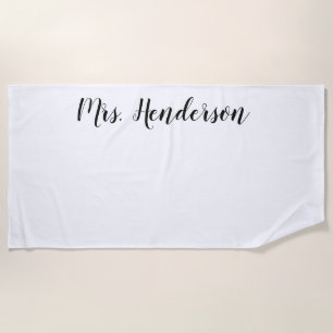 Customizable Mrs. Beach Towel
