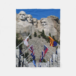 Customizable Mt Rushmore Souvenir Fleece Blanket