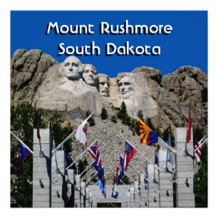 Customizable Mt Rushmore Souvenir Photo Print
