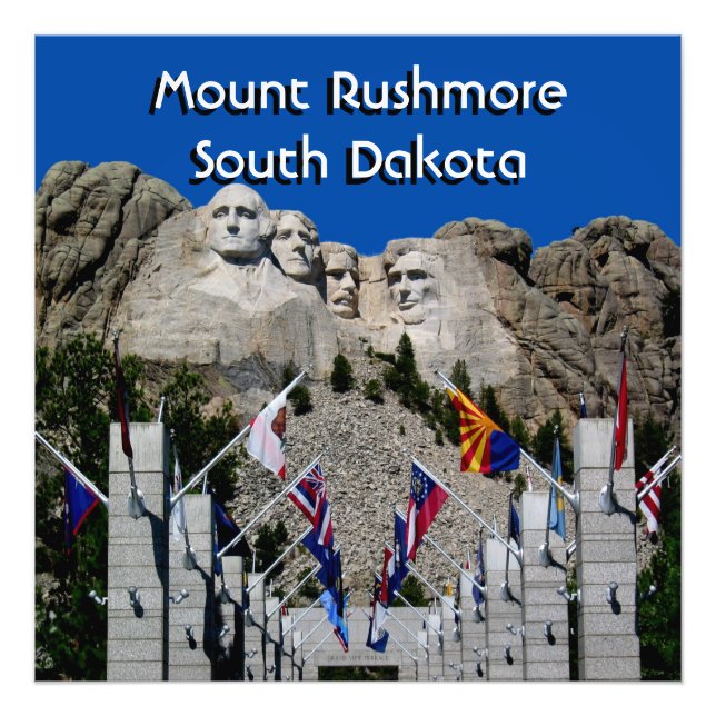 Customizable Mt Rushmore Souvenir Photo Print (Front)