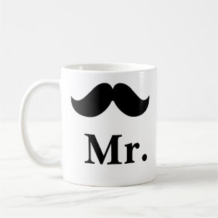 Customizable Mug Black Moustache Mr.