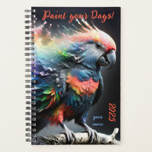 Customizable "Multicolor Parrot" Planner