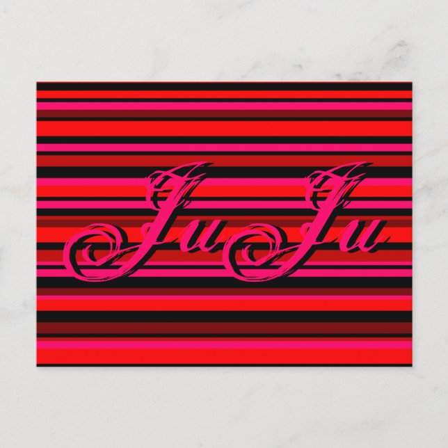 Customizable Multicolor Stripe Postcard (Front)
