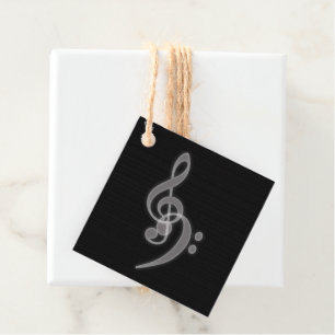 Customizable Music Event Black Favour Tags