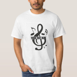 Customizable Music Note Design T-Shirt