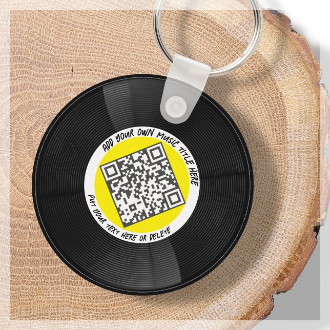 Customizable Music QR Code LP Vinyl | Keychain (Creator Uploaded)