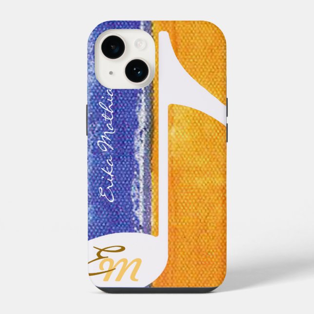 customizable musical note iPhone case (Back)