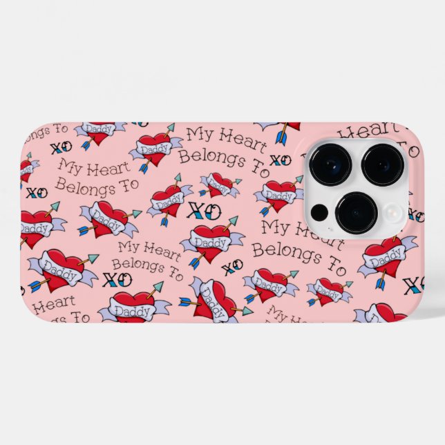 Customizable My Heart Belongs to Daddy Case-Mate iPhone Case (Back (Horizontal))