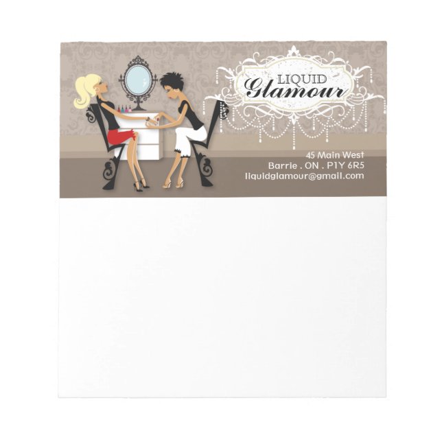 Customizable Nail Technician Notepad (Front)