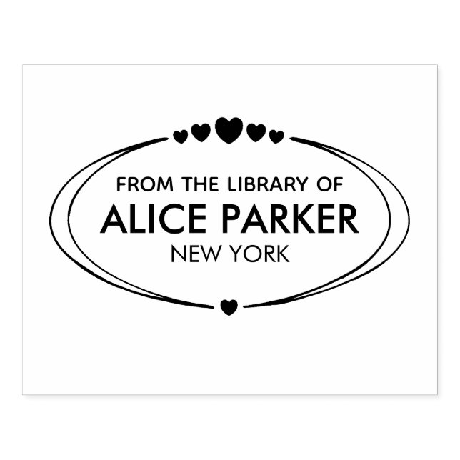 Customizable nam and text, from the library of rubber stamp (Imprint)