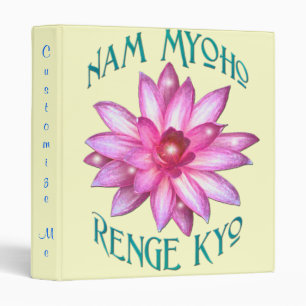 Customizable "Nam Myoho Renge Kyo" Buddhism Binder