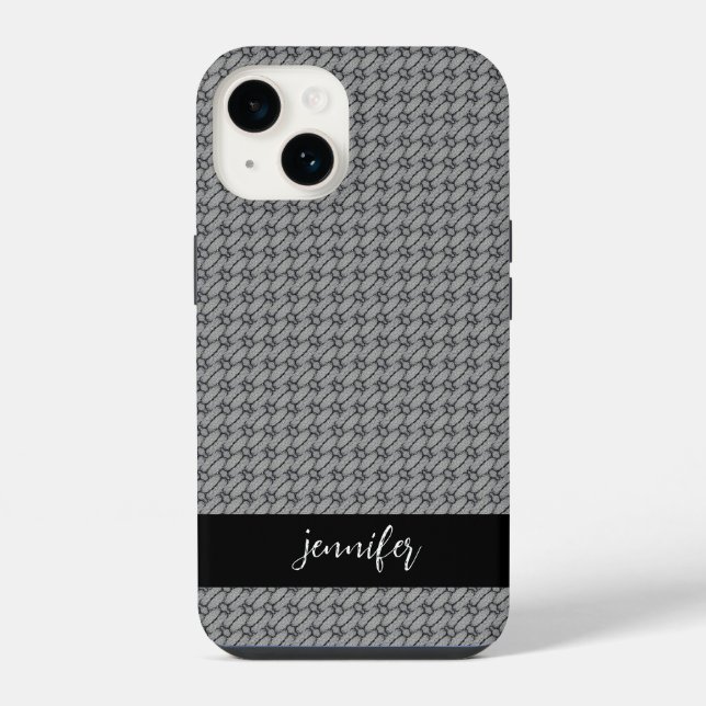 Customizable name Abstract concrete pattern iPhone Case (Back)