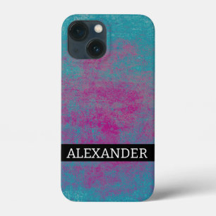 Customizable name Abstract grunge texture iPhone 13 Mini Case