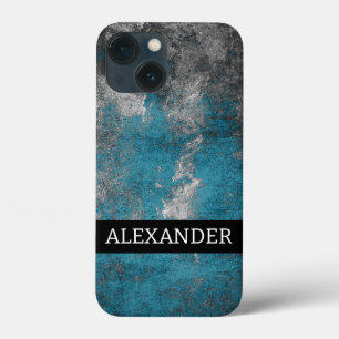 Customizable name. Abstract grunge texture iPhone 13 Mini Case