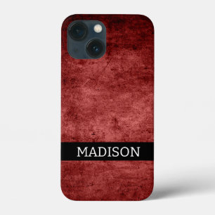 Customizable name. Abstract grunge texture iPhone 13 Mini Case
