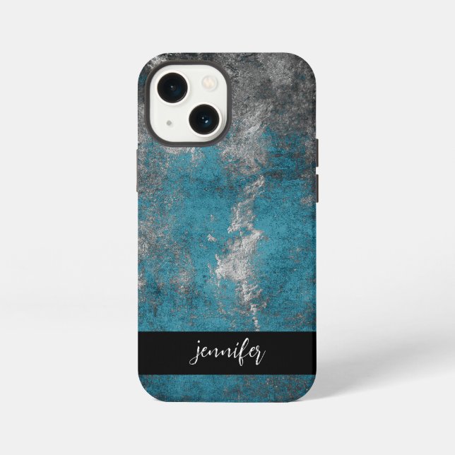 Customizable name Abstract grunge texture iPhone Case (Back)