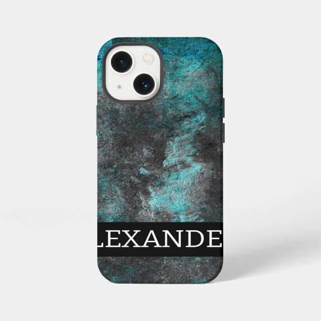 Customizable name. Abstract grunge texture iPhone Case (Back)