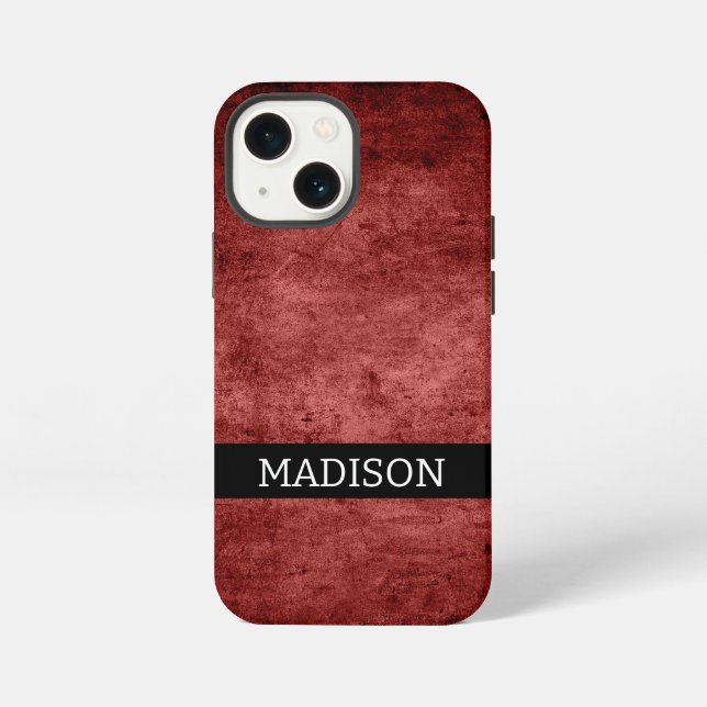 Customizable name. Abstract grunge texture iPhone Case (Back)