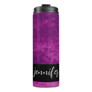 Customizable name Abstract grunge texture Thermal Tumbler