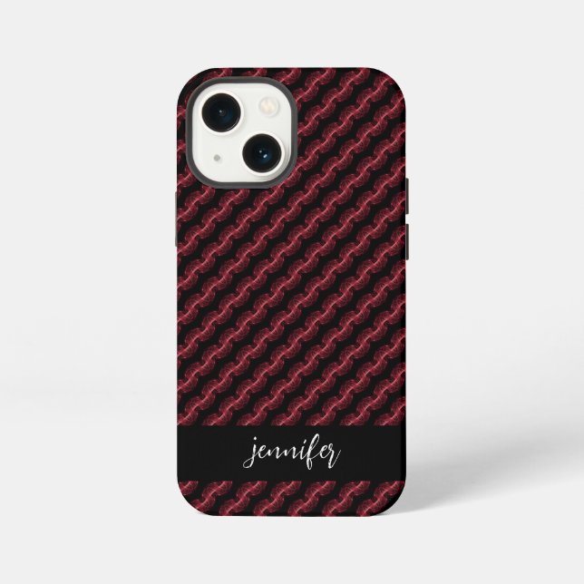 Customizable name Abstract smoke pattern iPhone Case (Back)