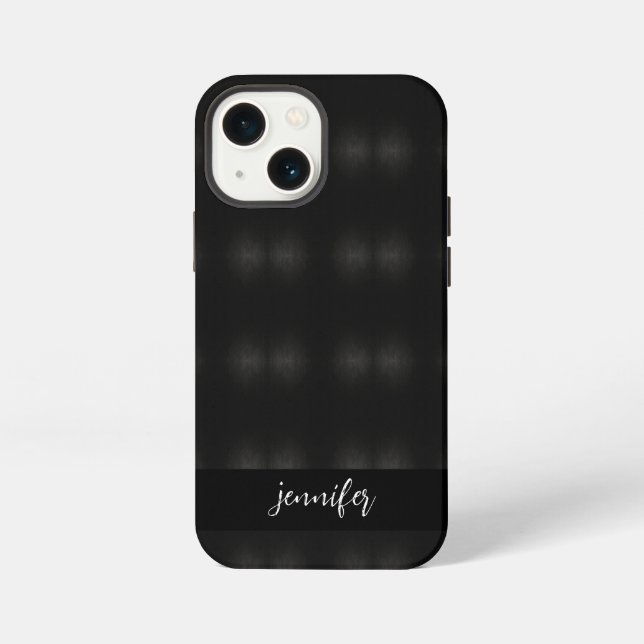 Customizable name Abstract steel pattern iPhone Case (Back)