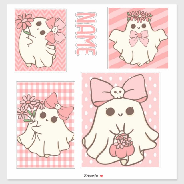 Customizable name and girly ghosts (Sheet)