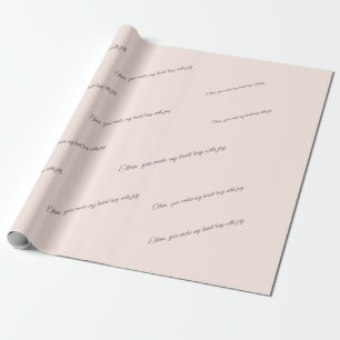 Customizable name and love quote wrapping paper