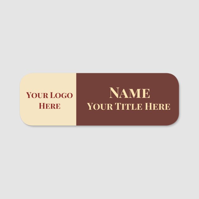 Customizable Name and Title Badge (Front)
