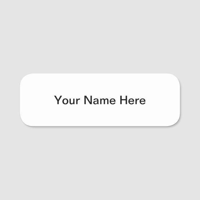 Customizable name badge with magnetic backing (Front)
