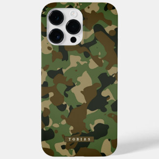 Customizable Name Camouflage Military Kaki Brown Case-Mate iPhone 14 Pro Max Case