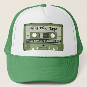 Customizable Name Cassette Mix Tape Ball Cap Hat