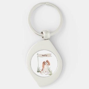 Customizable Name Cavalier King Charles Spaniel Keychain
