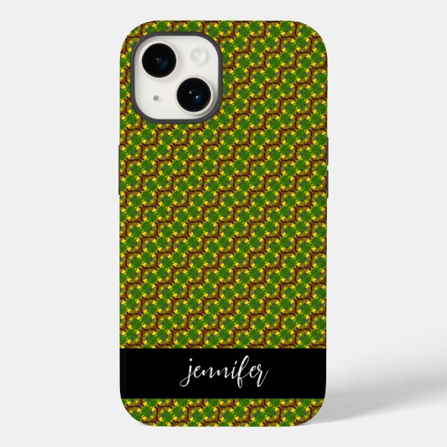 Customizable name Colourful floral pattern Case-Mate iPhone Case (Back)