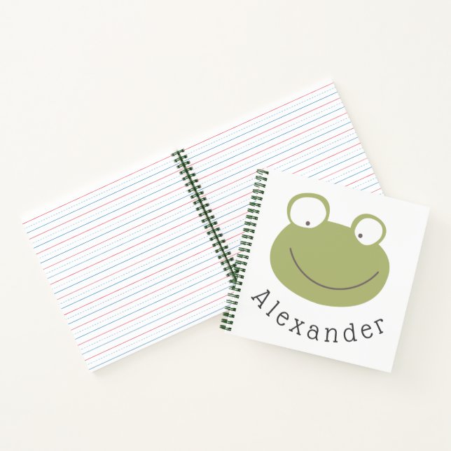 Customizable Name Cute Frog Notebook (Inside)