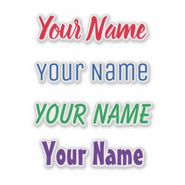 Customizable name decal 4 types (Front)