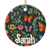 Customizable Name Garden Ornament - Butterfly
