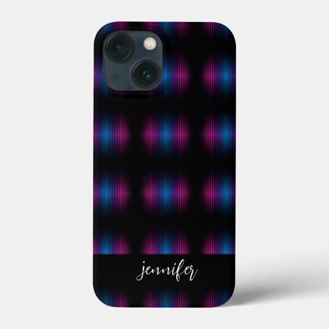 Customizable name Glowing steel pattern Case-Mate iPhone Case (Back)