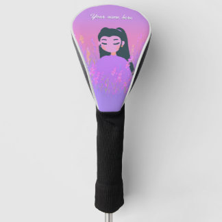 Customizable Name Golf Girl Lavender Daydream Golf Head Cover