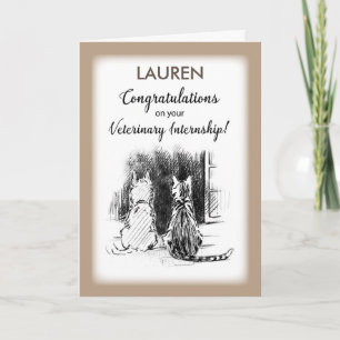 Customizable Name, Lauren, Congratulations on  Vet Card