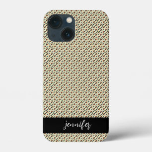 Customizable name Leopard skin pattern iPhone 13 Mini Case
