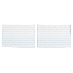 Customizable name light blue white double sided pillowcase