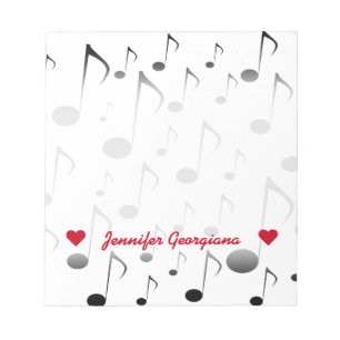 Customizable Name; Many Musical Notes Pattern
