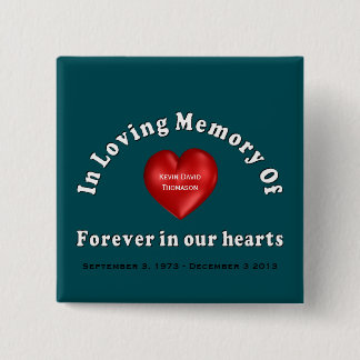 Customizable Name Memorial Products Loving Memory 2 Inch Square Button
