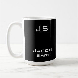 Customizable name, minimalistic initials coffee mug