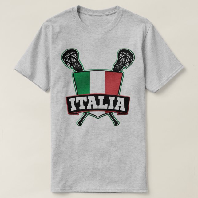Customizable Name & Number Italy Lacrosse T-Shirt (Design Front)