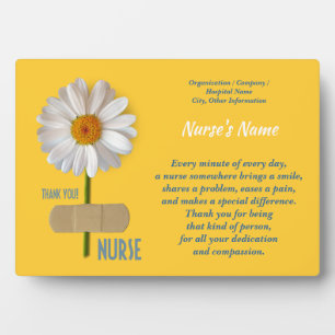 Customizable Name Nurse Appreciation Gift Plaque